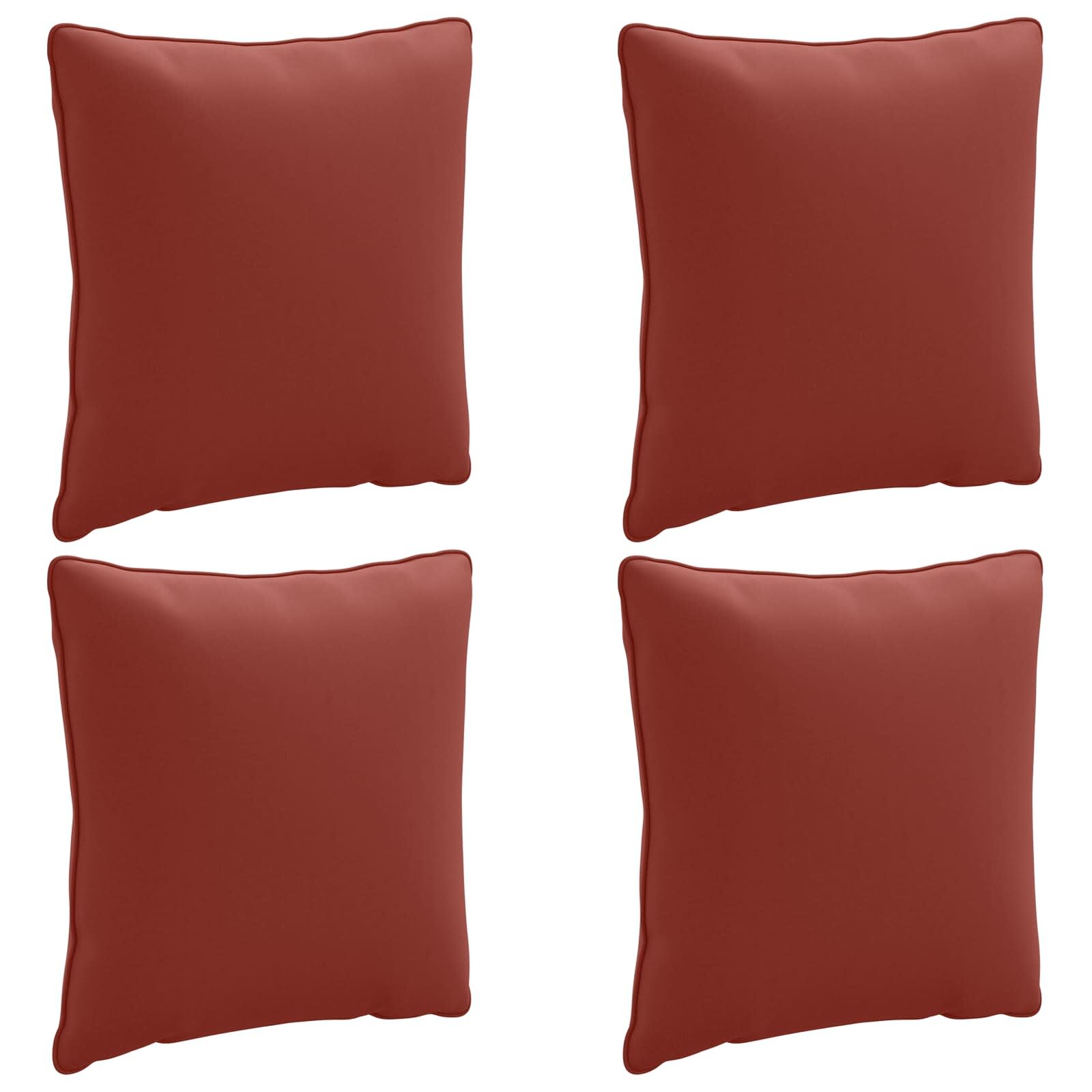vidaXL 4-частова задна възглавница PUTTEN 4 pcs 100% полиестер Червено