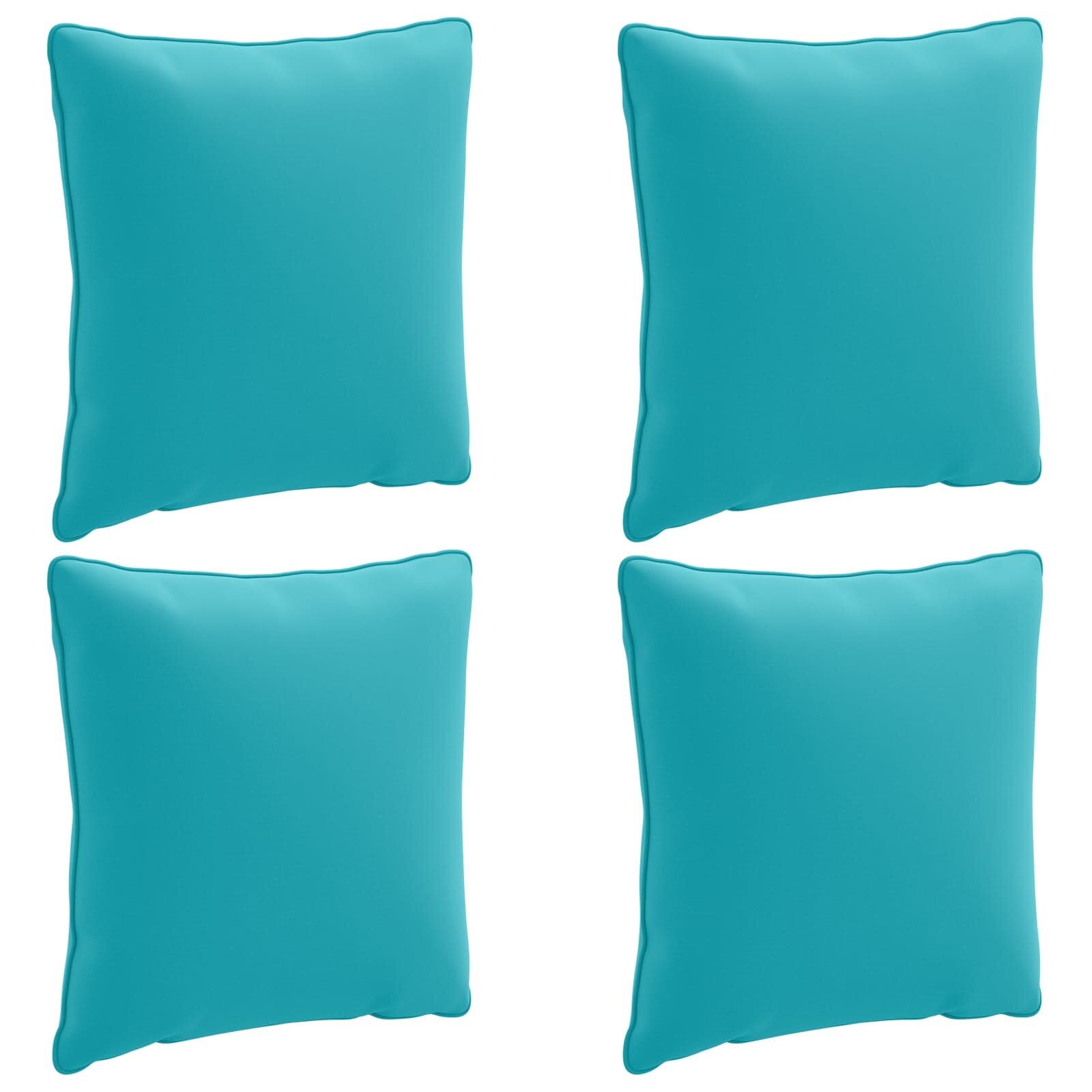 vidaXL 4-частова задна възглавница PUTTEN 4 pcs 100% полиестер Тюркоаз