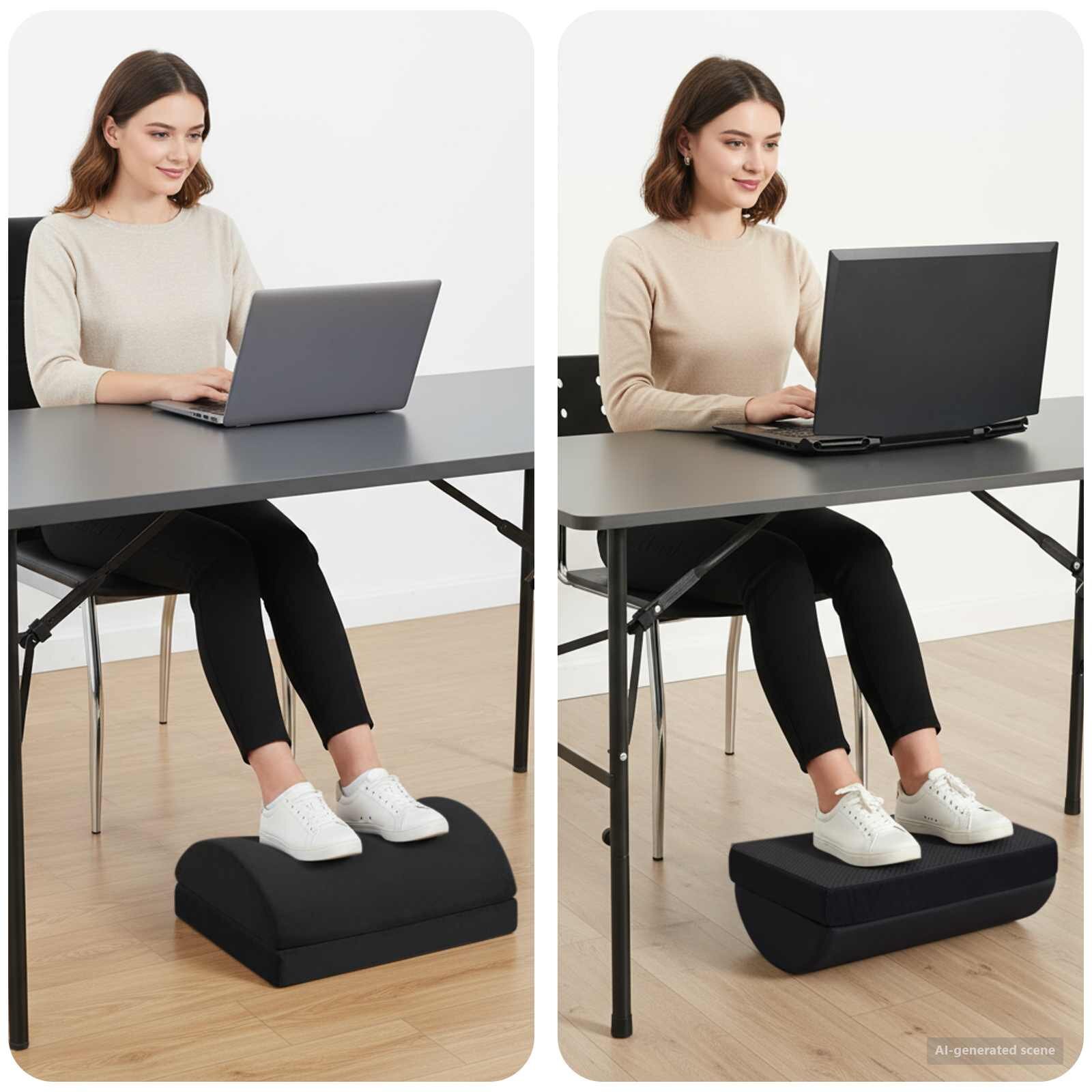 vidaXL 44 x 29 x 17 см Твърд PU пяна Черно