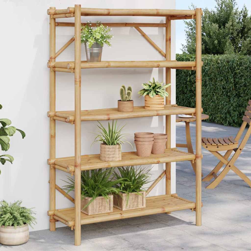 vidaXL 5-етажен рафт 100x40x150 см бамбук
