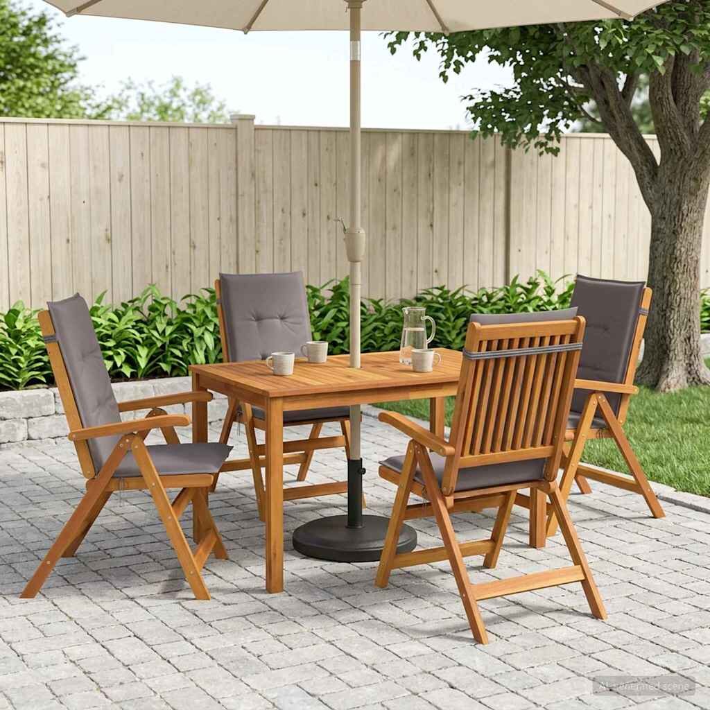 vidaXL 5-Piece Garden Dining Set 4-местни Антрацит