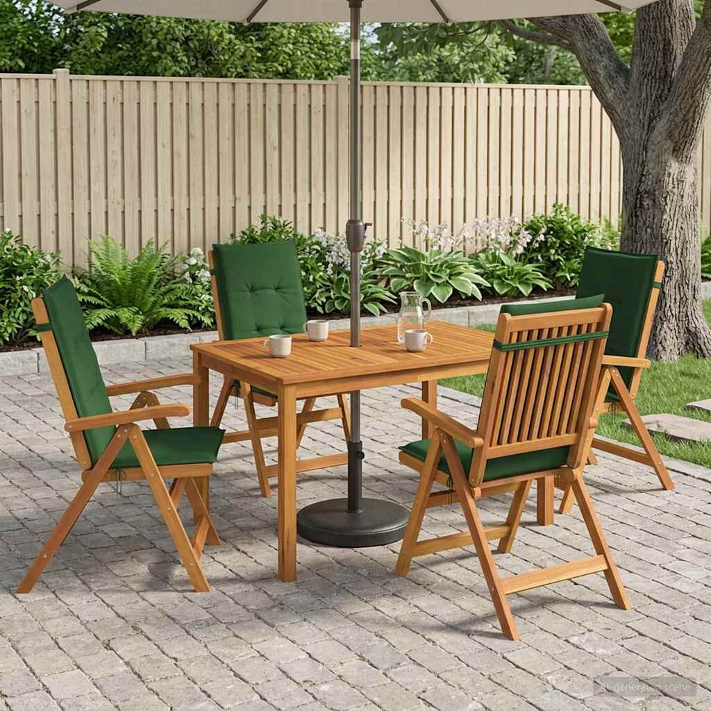 vidaXL 5-Piece Garden Dining Set 4-местни Зелено