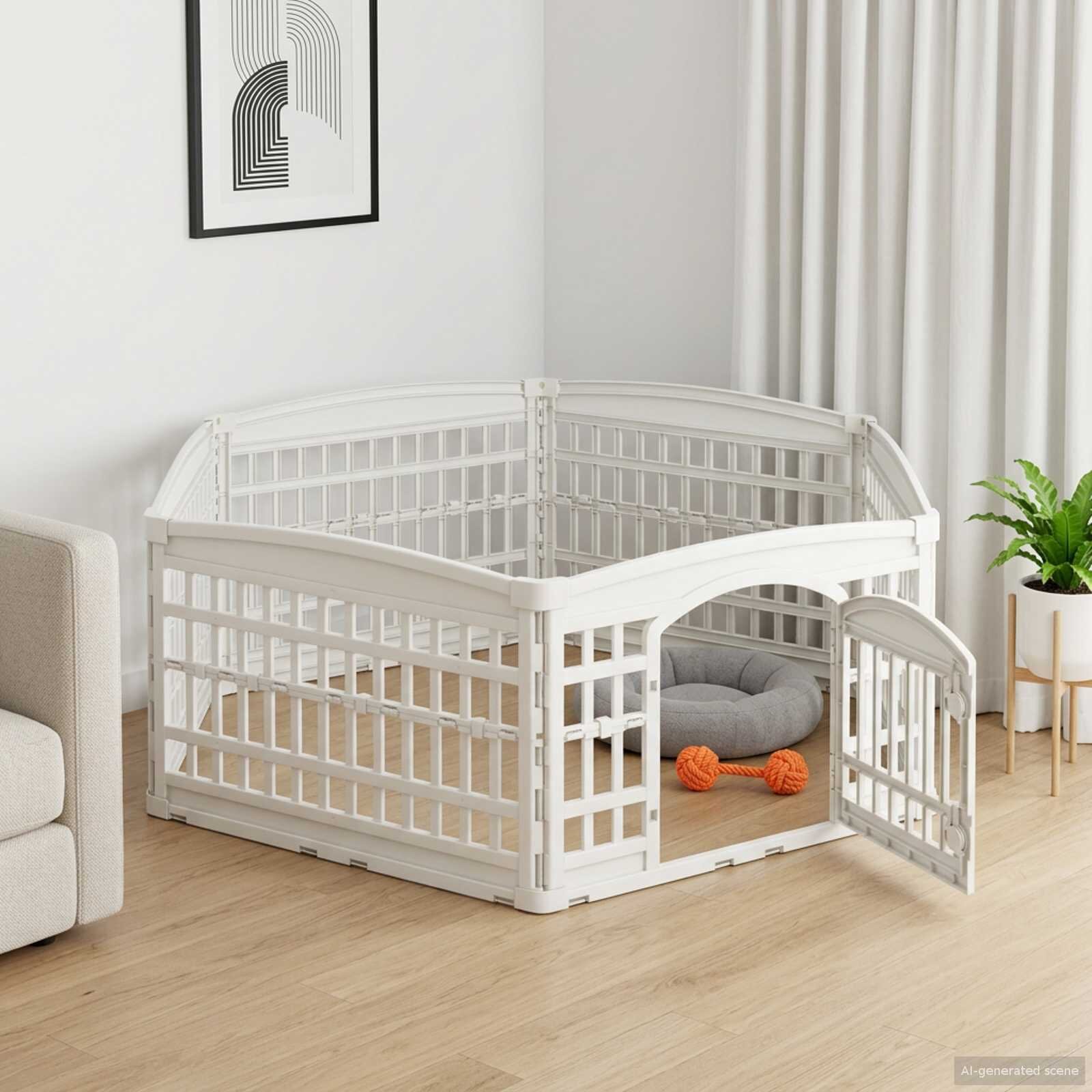 vidaXL 6 панелна играчка за кучета 1775 x 1545 x 58 см Пластмаса