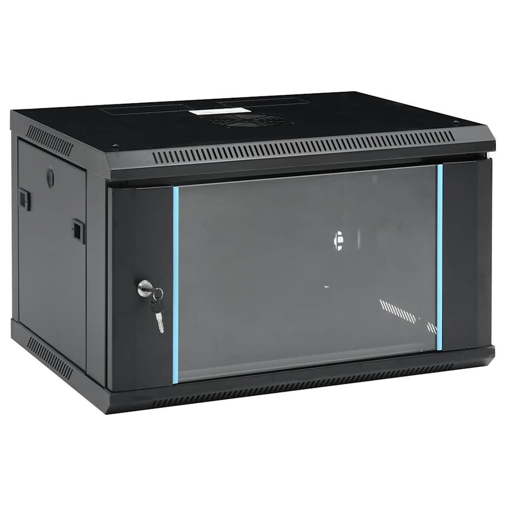 vidaXL 6U Сървърен шкаф за стенен монтаж 19" IP20 600x450x350 мм