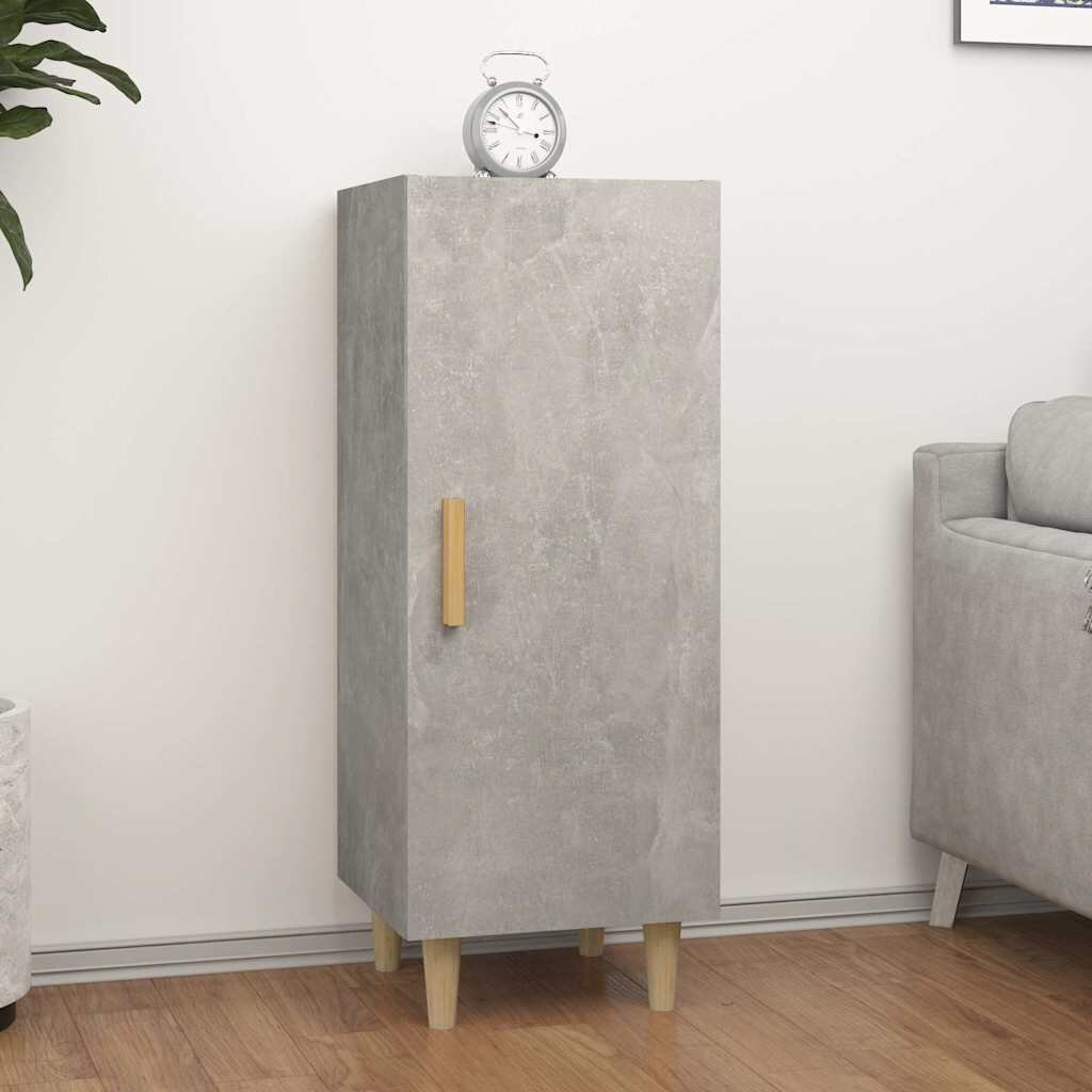 vidaXL 812325 Сайдборд бетонно сив 345x34x90 см инженерно дърво