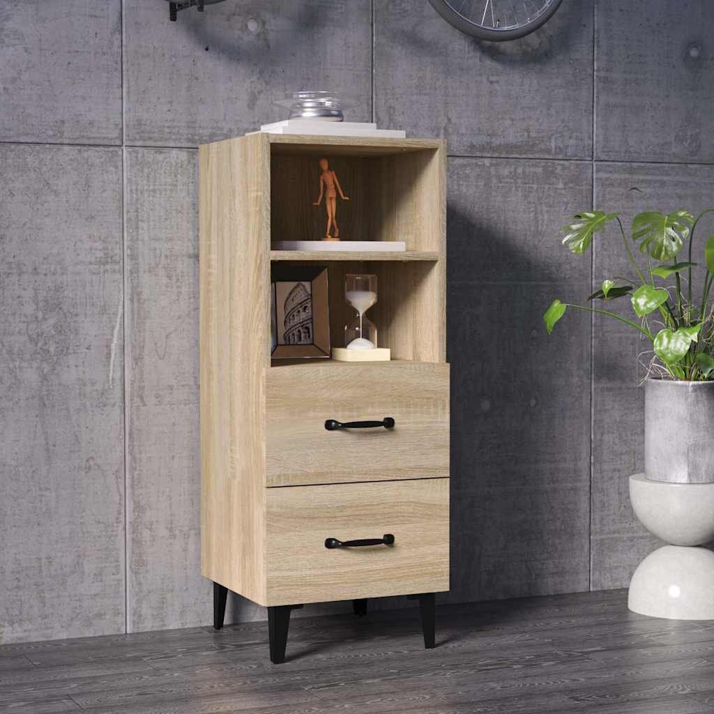 vidaXL 812369 Сайдборд дъб сонома 345x34x90 см инженерно дърво