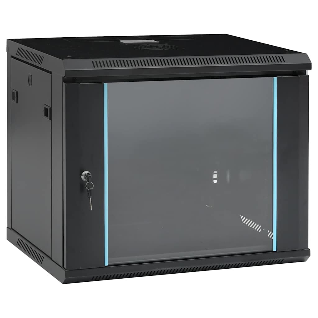 vidaXL 9U Сървърен шкаф за стенен монтаж 19" IP20 600x450x510 мм
