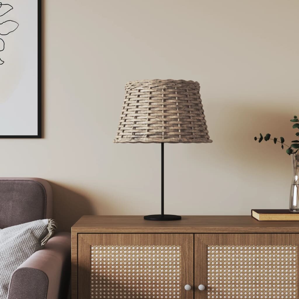 vidaXL Абажур за лампа кафяв Ø38x23 см ракита