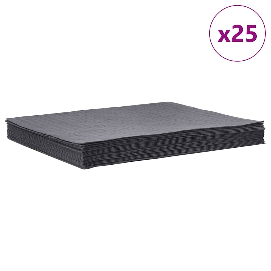 vidaXL Абсорбиращи масло подложки 25 бр. сиви 40x50 см