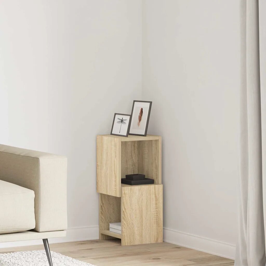 vidaXL Ъглов шкаф 255x25x55см Инженерна дървесина Сонома дъб