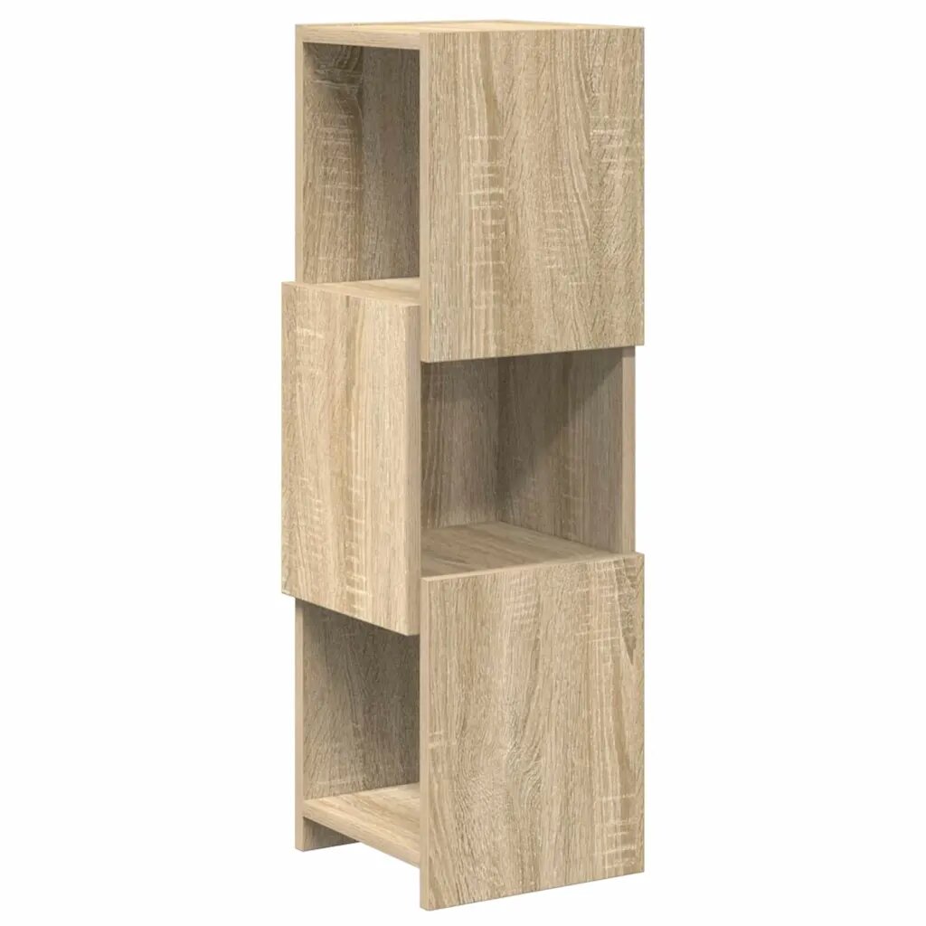 vidaXL Ъглов шкаф 255x25x80см Инженерна дървесина Сонома дъб