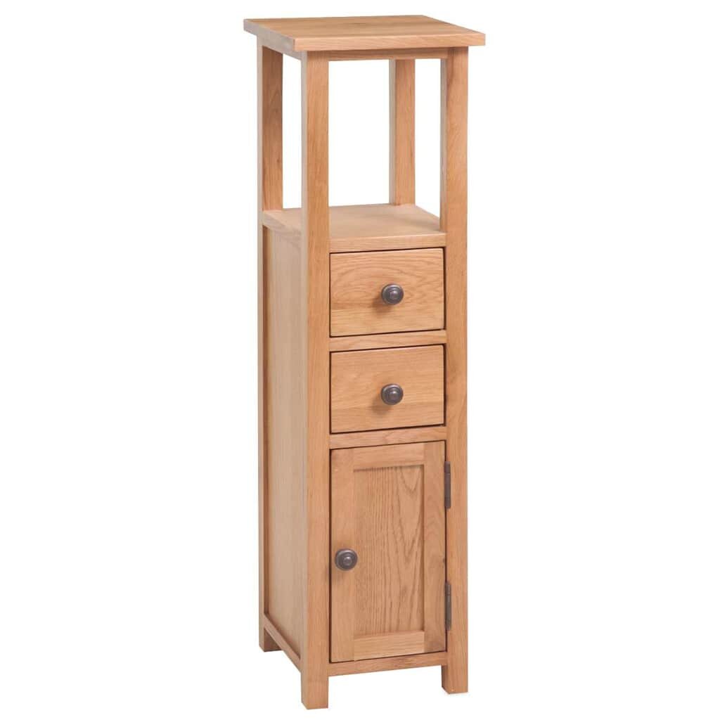 vidaXL Ъглов шкаф 26x26x94 см дъбов масив