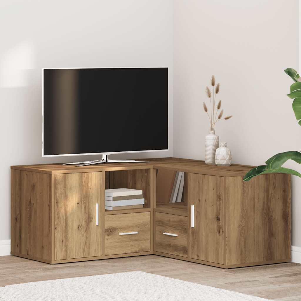 vidaXL Ъглов шкаф дъб артизан 160x40x45 см инженерно дърво