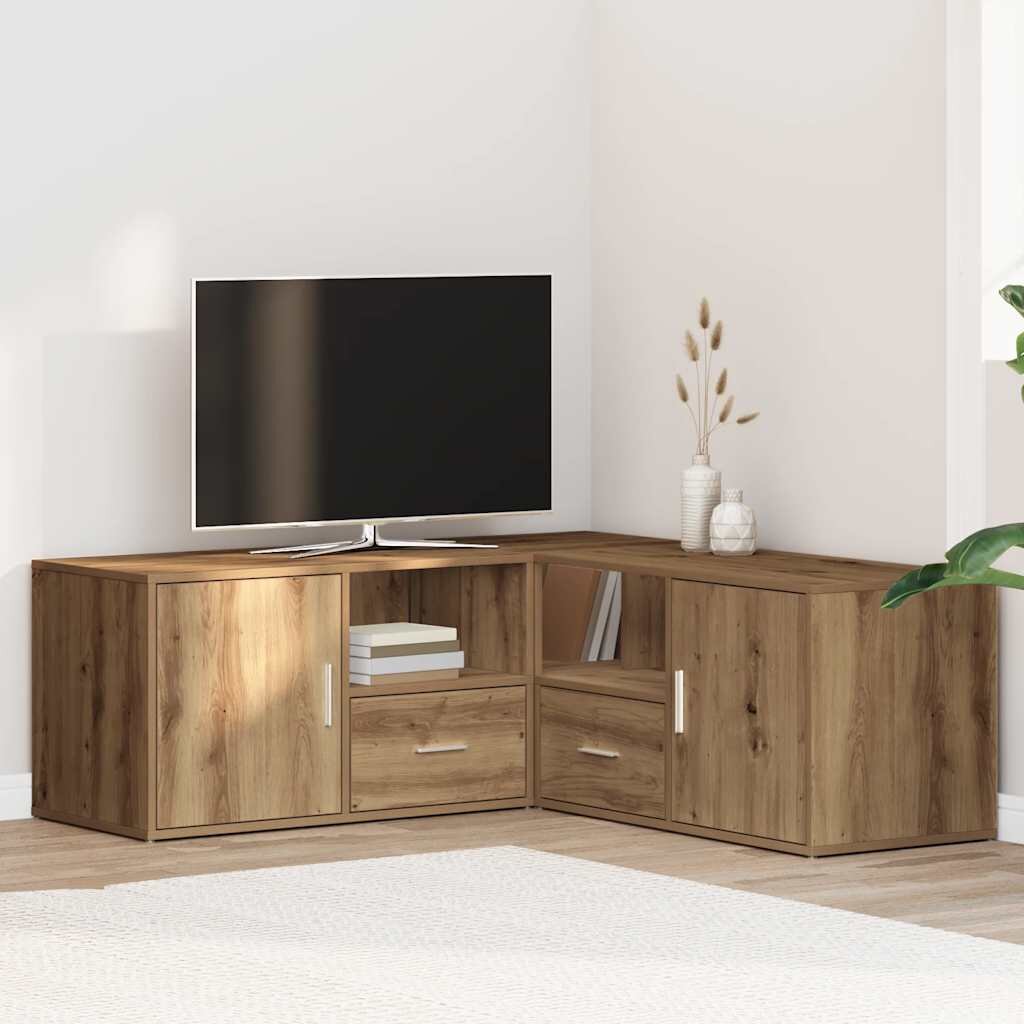 vidaXL Ъглов шкаф дъб артизан 200x40x45 см инженерно дърво
