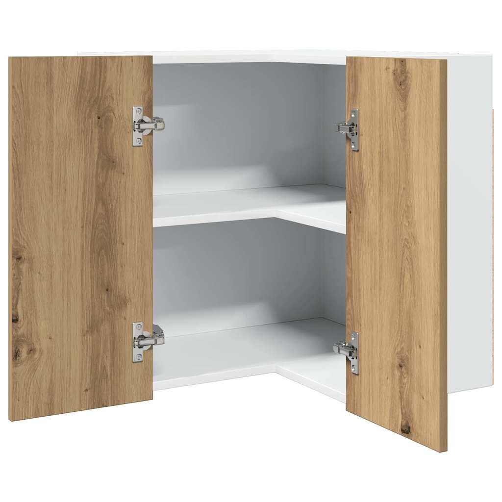 vidaXL Ъглов шкаф за окачване "Lyon" дъб Artisan 57x57x60 см инженерно дърво