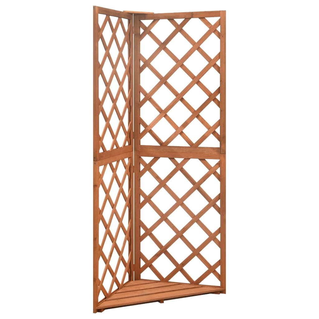 vidaXL Ъглова пергола 50x50x145 см чам масив