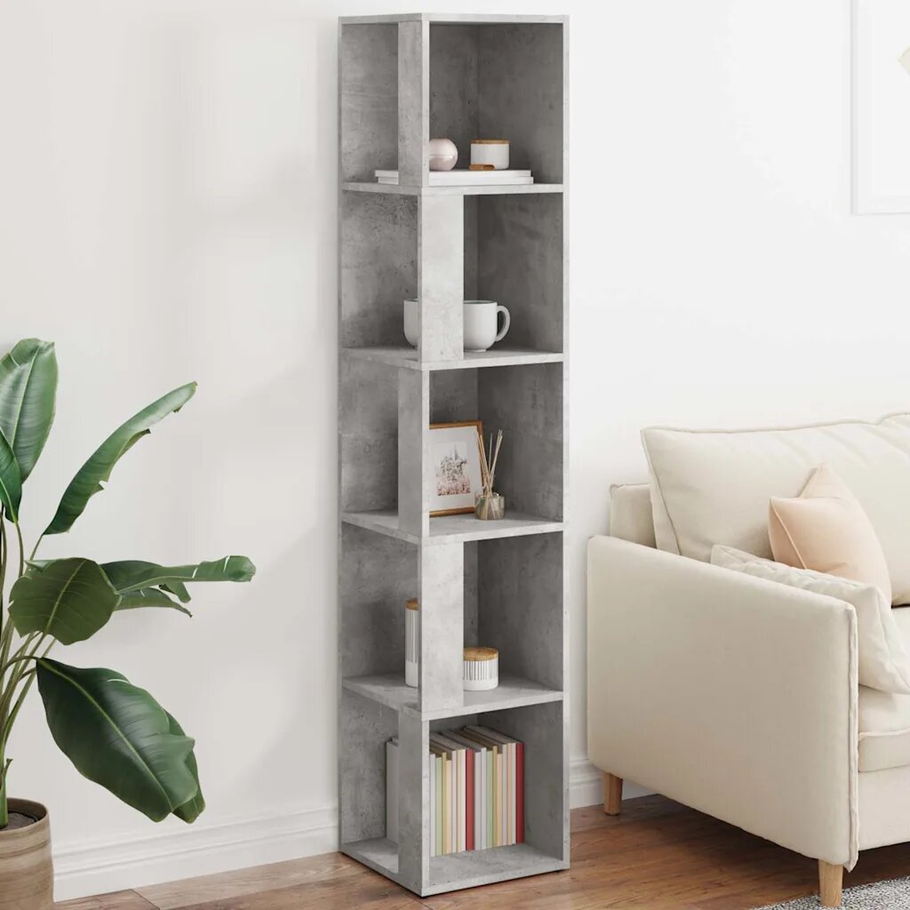 vidaXL Ъглови шкафове 33 x 33 x 165 cm Engineered wood Бетонно сиво