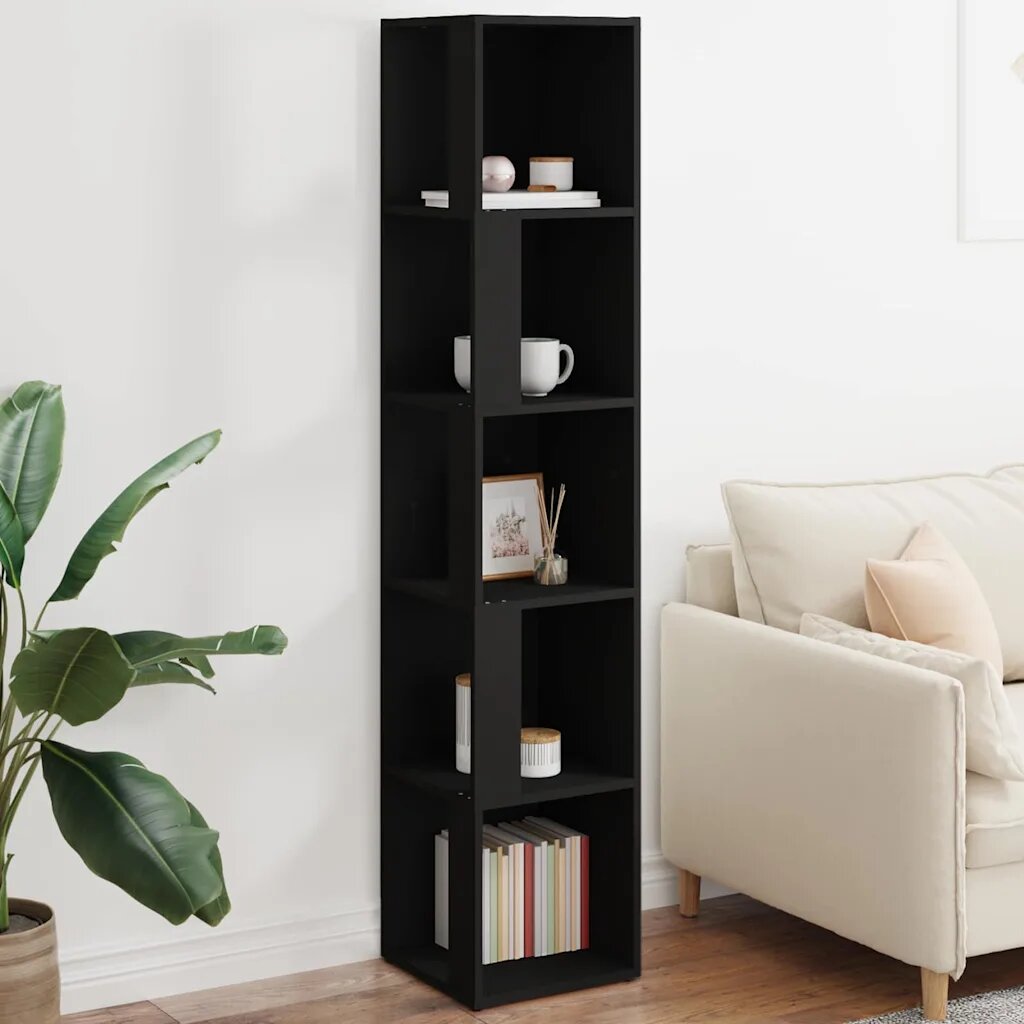 vidaXL Ъглови шкафове 33 x 33 x 165 cm Engineered wood Черно