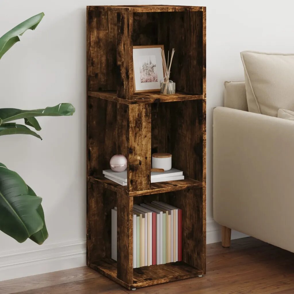 vidaXL Ъглови стелажи 33 x 33 x 100 cm Engineered wood Опушен дъб