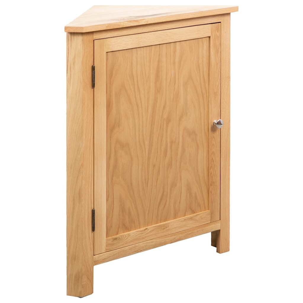 vidaXL Ъглово шкафче 59x45x80 см дъбов масив