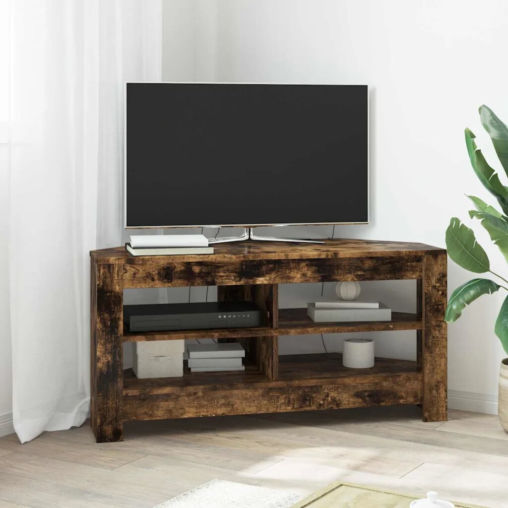 vidaXL Ъгловшкафзателевизор 102 x 405 x 45 см Димян дъб