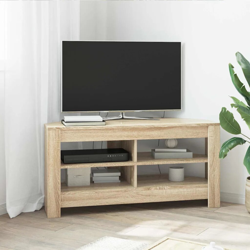 vidaXL Ъгловшкафзателевизор 102 x 405 x 45 см Сонома дъб