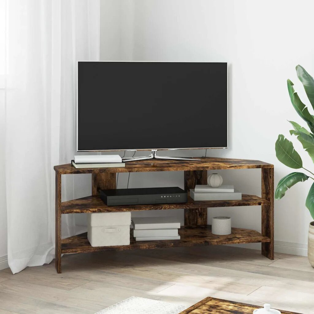 vidaXL Ъгловшкафзателевизор 102x405x45см Димян дъб
