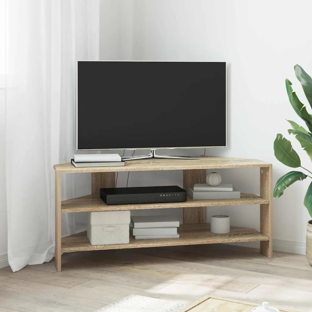 vidaXL Ъгловшкафзателевизор 102x405x45см Сонома дъб