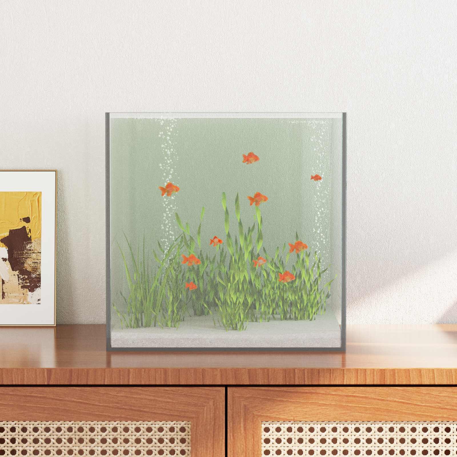 vidaXL Аквариум със съхранение Прозрачен 30 x 30 x 30 cm Стъкло