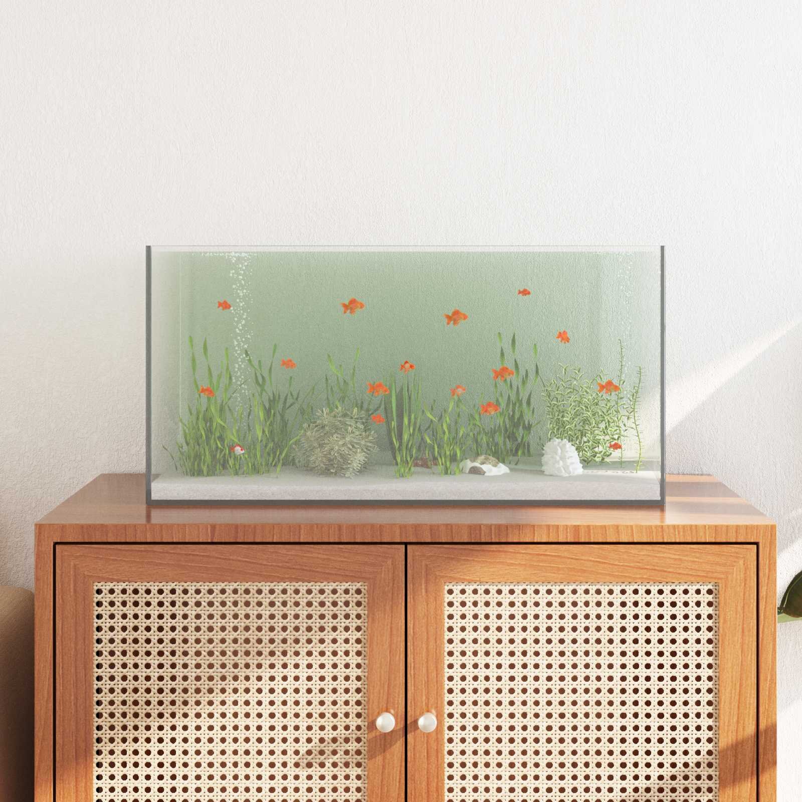 vidaXL Аквариум със съхранение Прозрачен 60 x 30 x 30 cm Стъкло