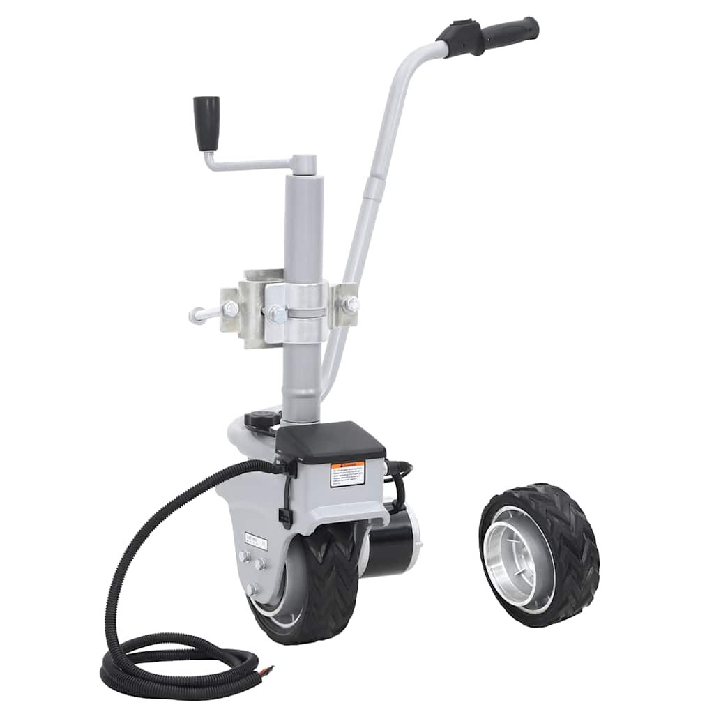 vidaXL Алуминиево моторизирано опорно колело за ремарке 12 V 350 W