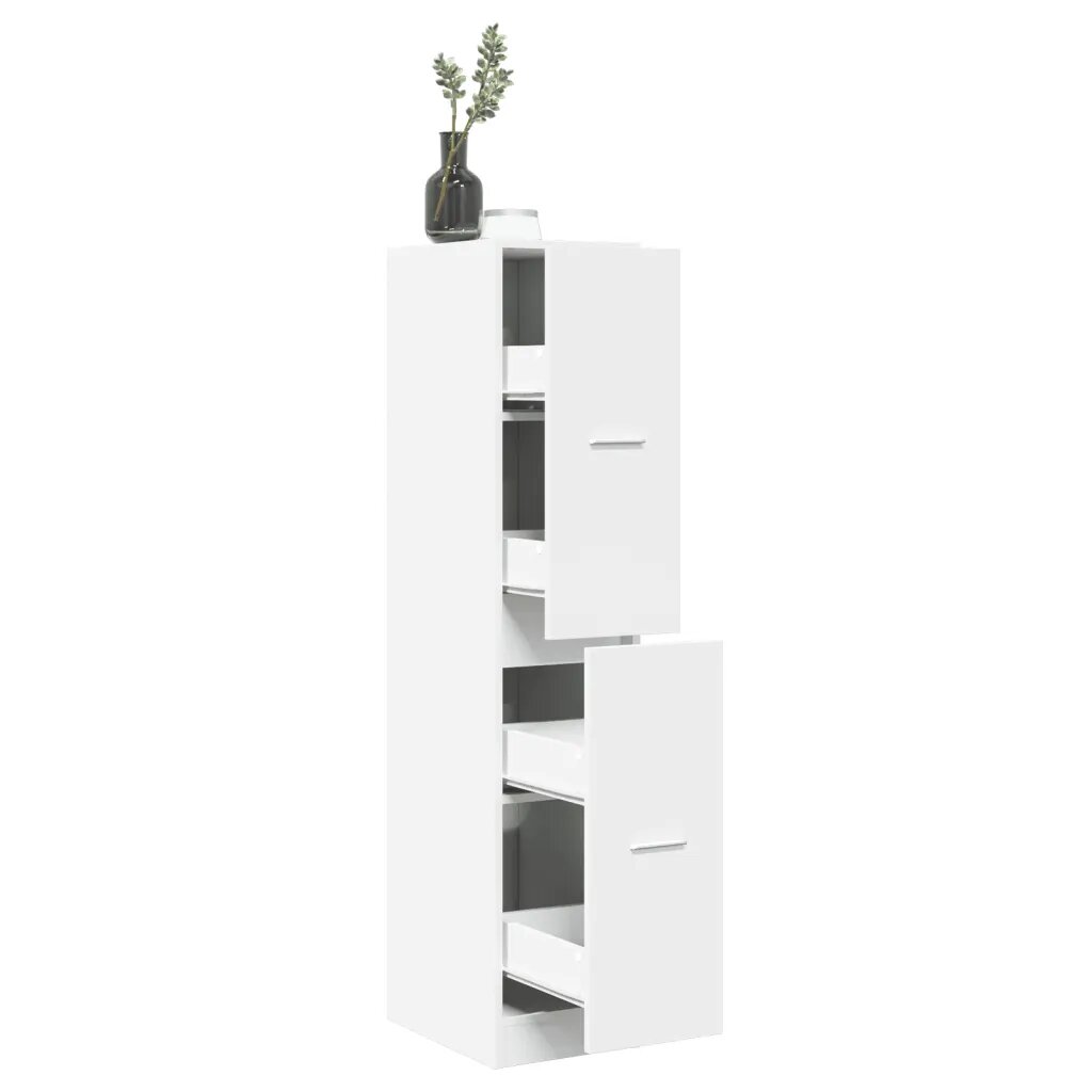 vidaXL Аптекарски шкаф бял 30x41x1445 см инженерно дърво