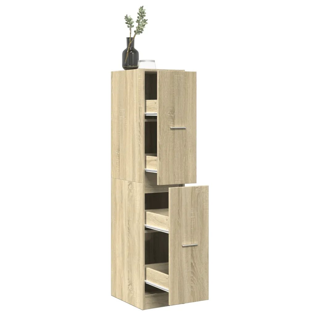 vidaXL Аптекарски шкаф дъб сонома 30x41x1445 см инженерно дърво