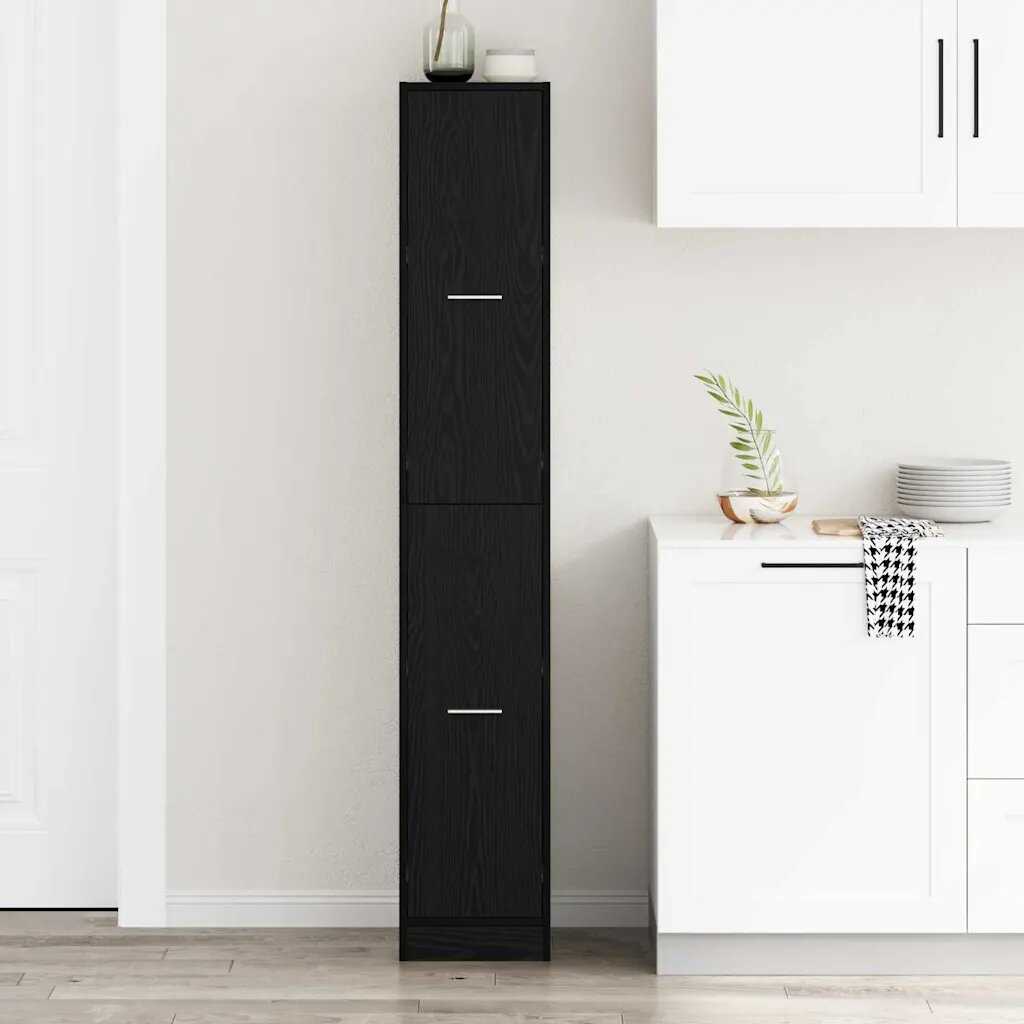 vidaXL Аптекарски шкаф Модел Модел 30 x 41 x 1745 см Черния дъб