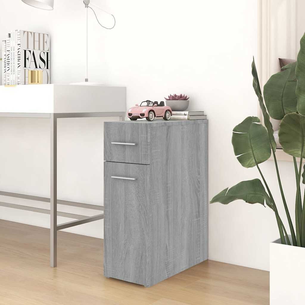 vidaXL Аптекарски шкаф сив сонома 20x455x60 см инженерно дърво
