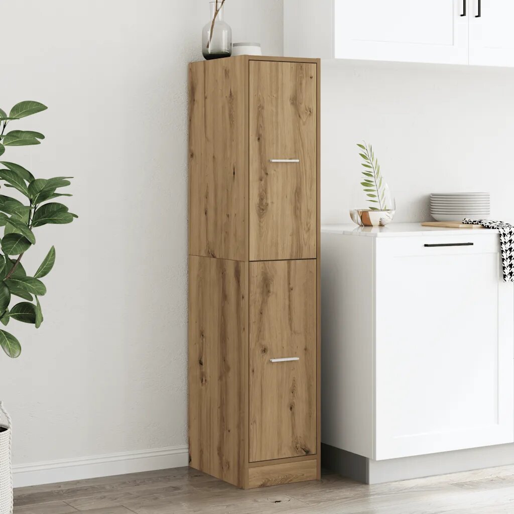 vidaXL Аптекарски шкаф занаятчийски дъб 30x41x1445 см инженерно дърво