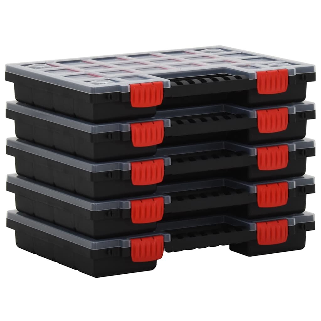 vidaXL Асортиментни кутии 5 бр 345x25x5 см полипропилен