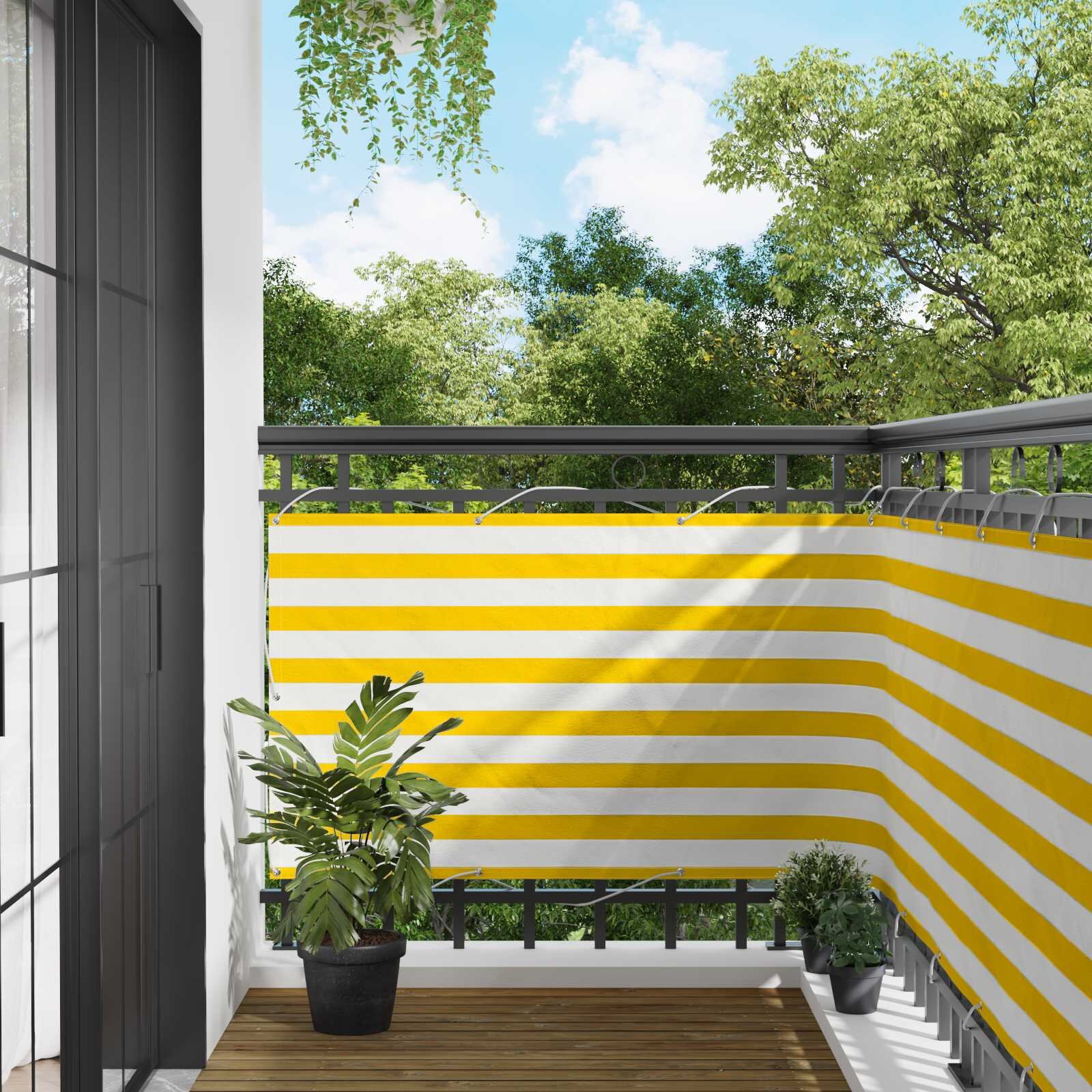 vidaXL Балконен екран 100 x 300 cm Оксфордска тъкан Правоъгълна