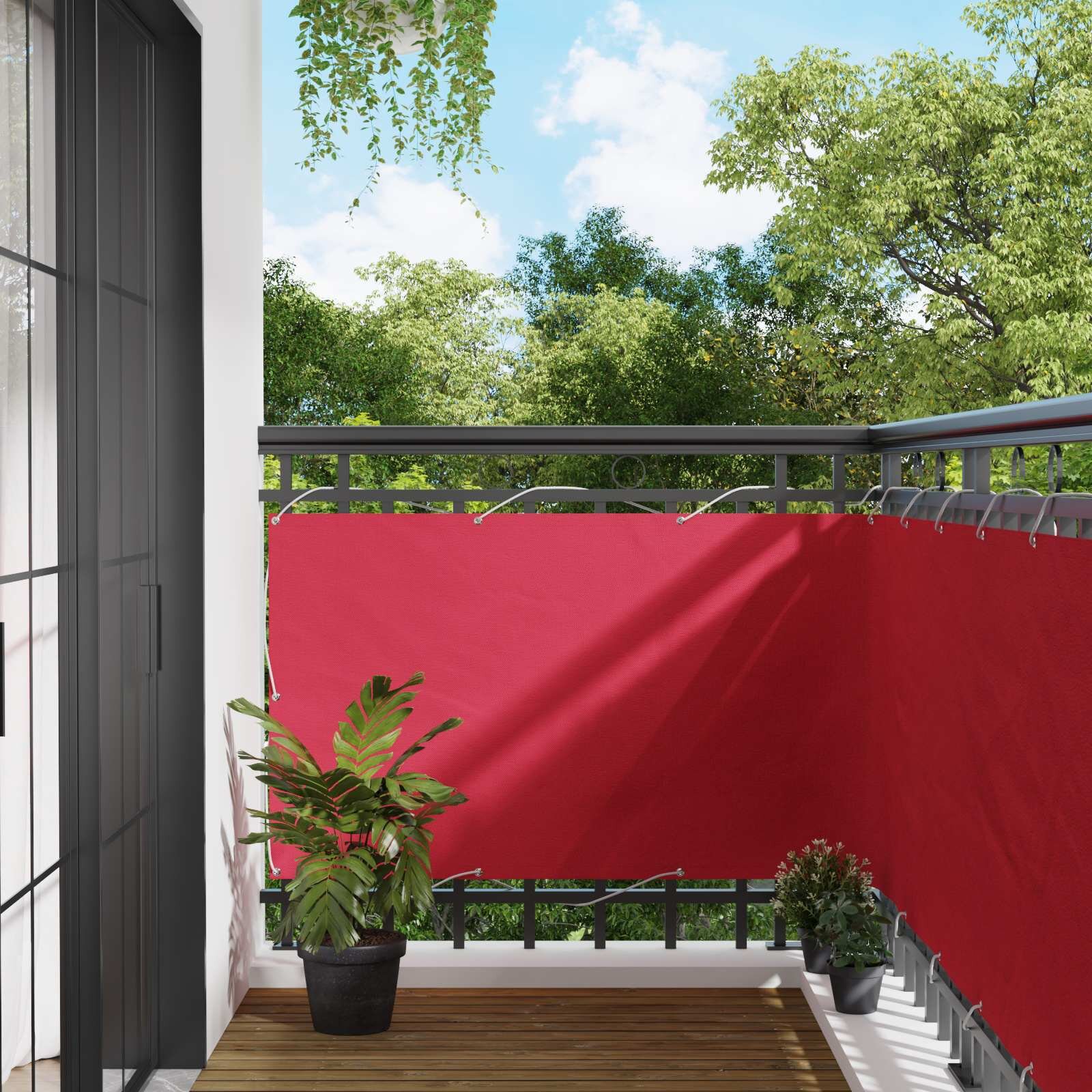 vidaXL Балконен екран 100 x 300 cm Оксфордска тъкан Правоъгълна