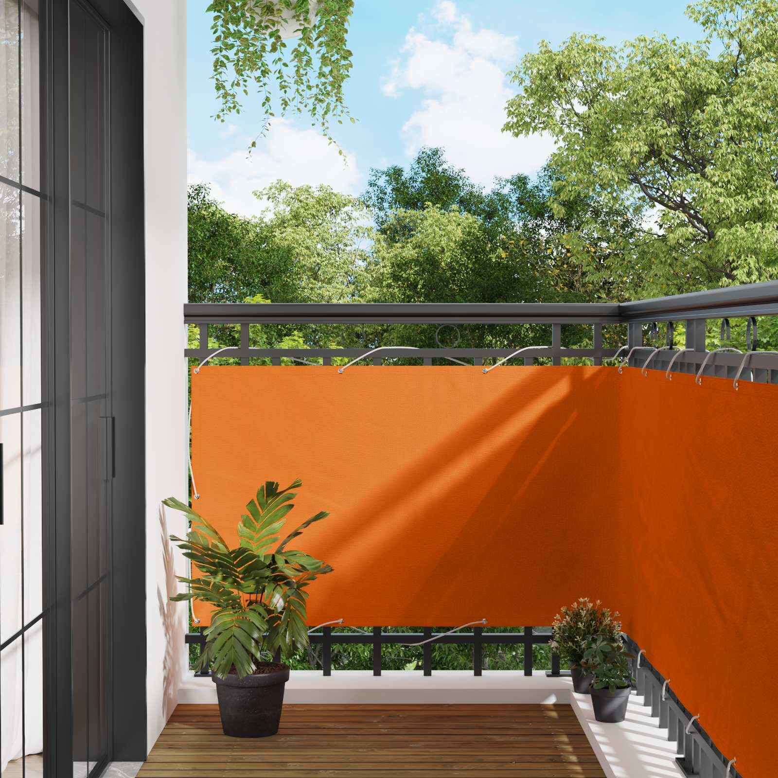 vidaXL Балконен екран 100 x 800 cm Оксфордска тъкан Правоъгълна