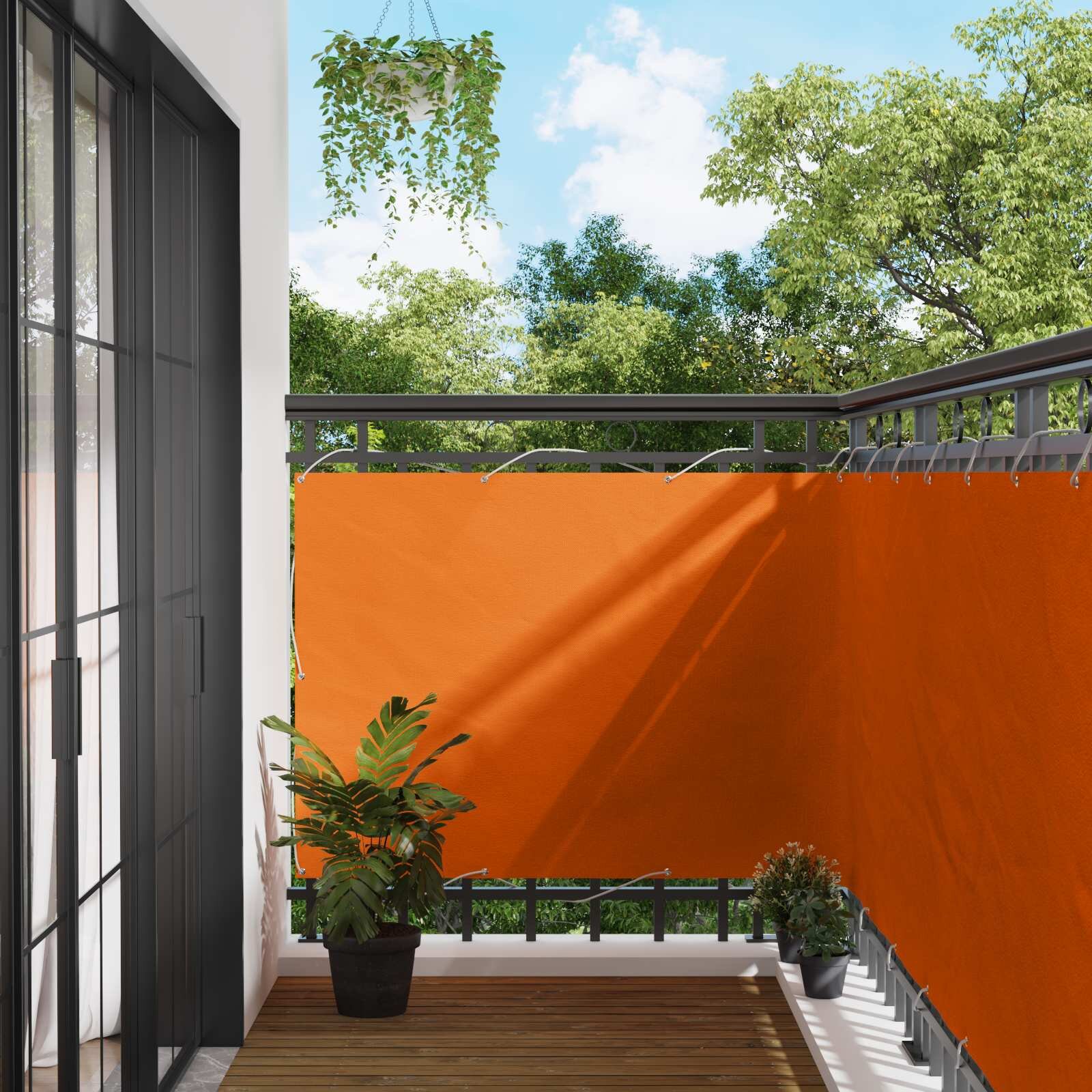 vidaXL Балконен екран 110 x 800 см Оксфордска тъкан Правоъгълна