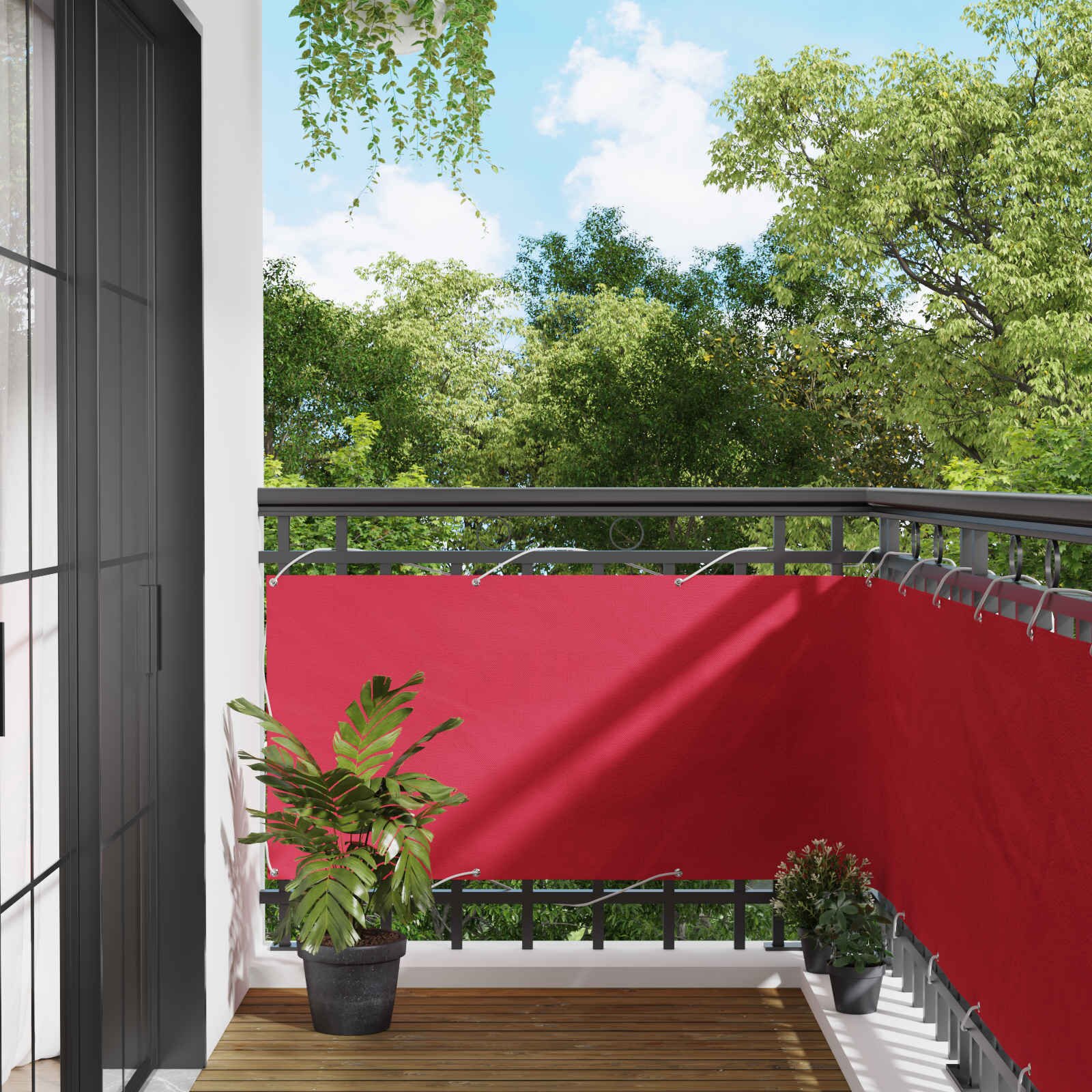 vidaXL Балконен екран 75 x 700 cm Оксфордска тъкан Правоъгълна