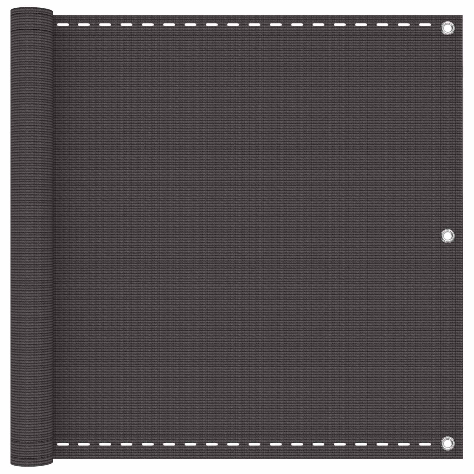 vidaXL Балконен екран Антрацит 75 x 1000 cm HDPE и алуминий