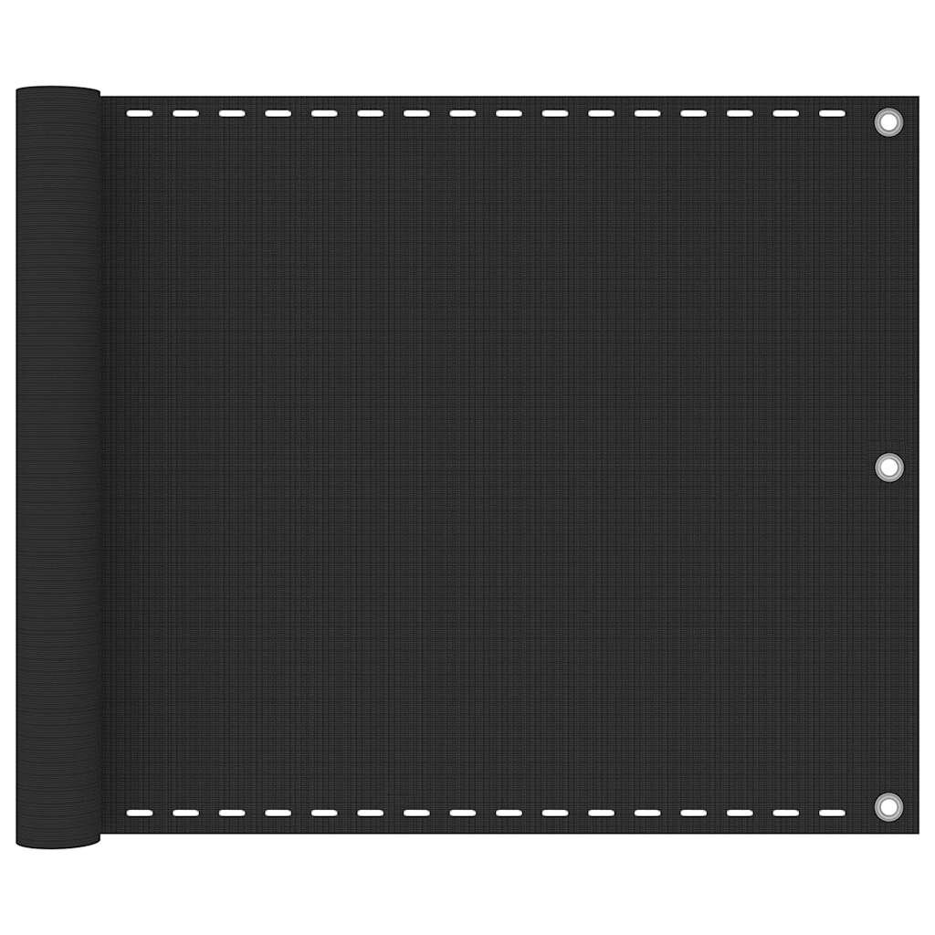 vidaXL Балконски екран HDPE 75x600 см антрацитно сиво