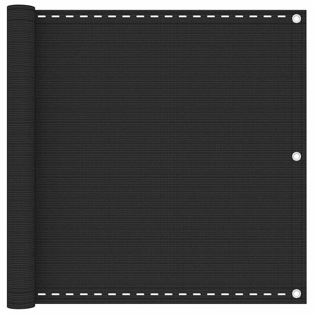 vidaXL Балконски екран HDPE 90x600 см антрацитно сиво