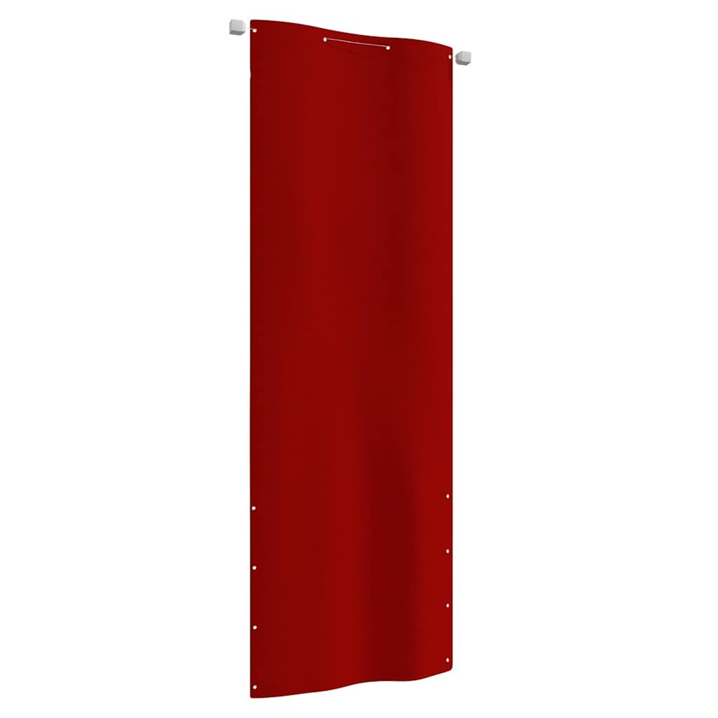 vidaXL Балконски параван червен 80x240 см оксфорд плат