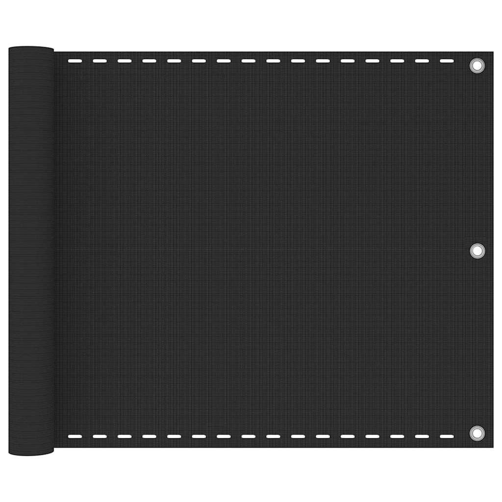 vidaXL Балконски параван HDPE 75x500 см антрацит