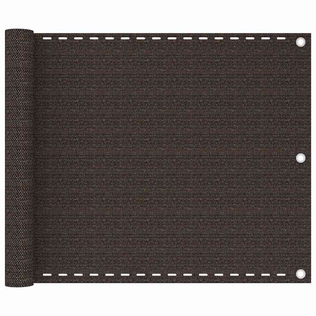 vidaXL Балконски параван кафяв 75x300 см HDPE