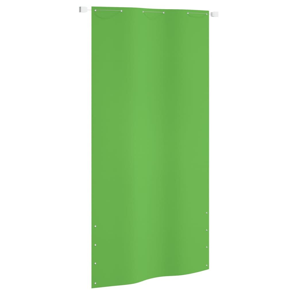 vidaXL Балконски параван светлозелен 120x240 см оксфорд плат