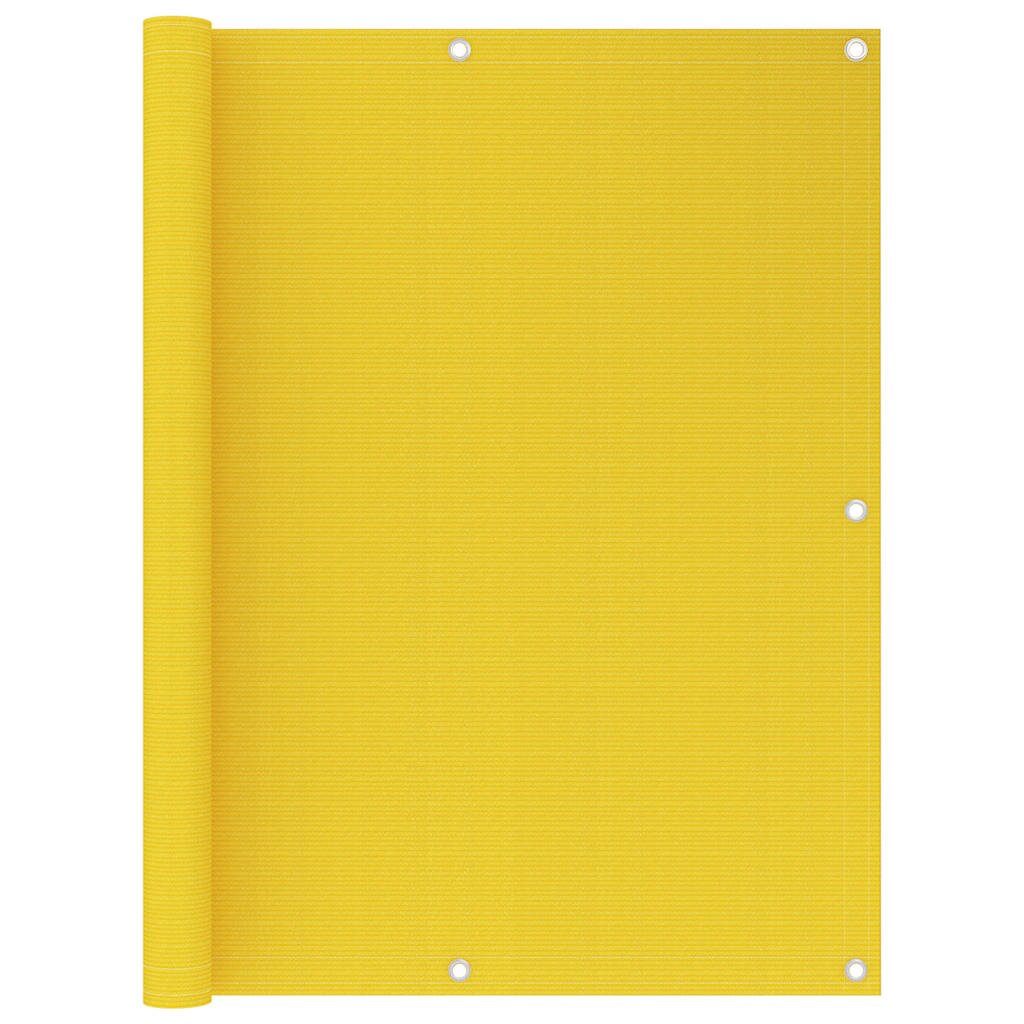 vidaXL Балконски параван жълт 120x300 см HDPE